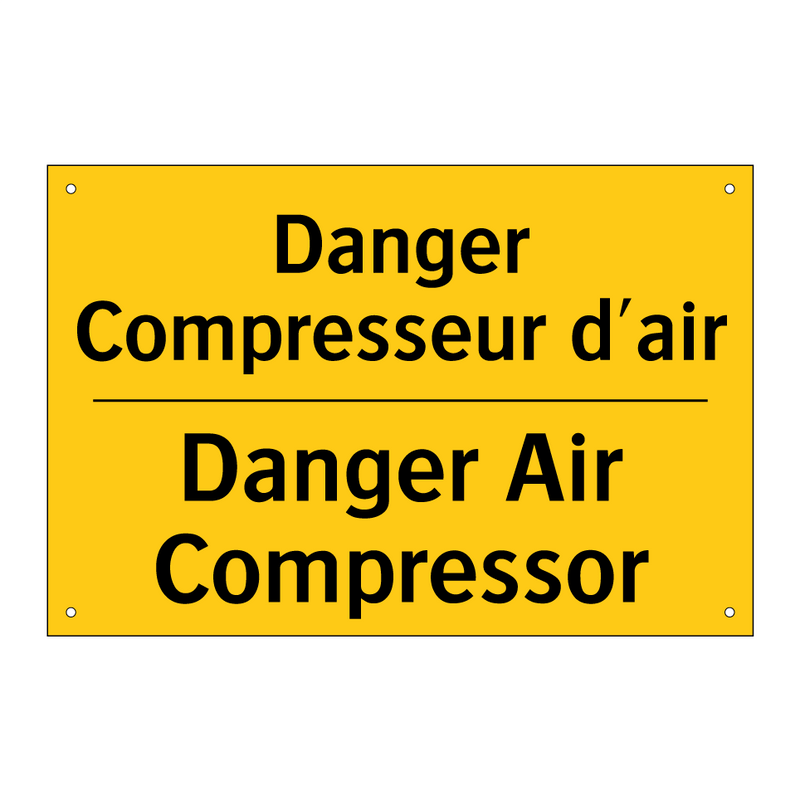 Danger Compresseur d'air - Danger Air Compressor
