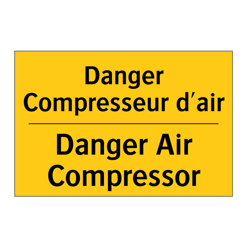 Danger Compresseur d'air - Danger Air Compressor