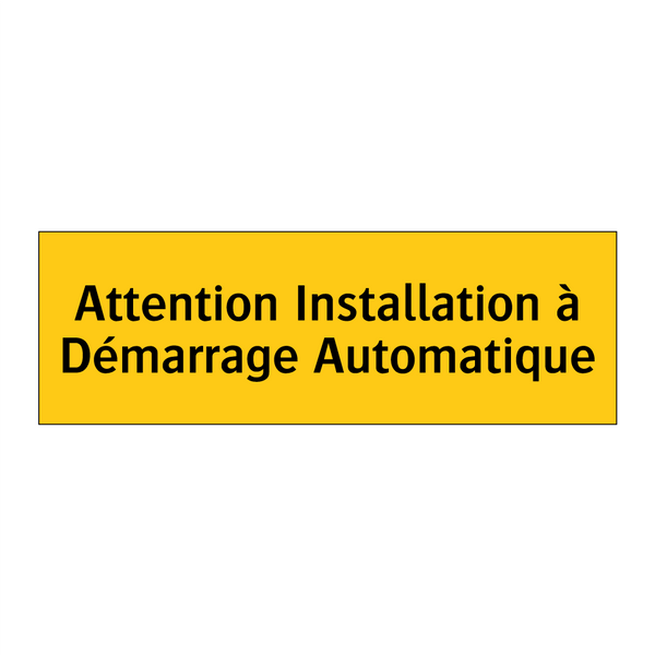 Attention Installation à Démarrage Automatique