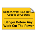 Danger Avant Tout Travail Coupez  /.../ - Danger Before Any Work Cut The  /.../