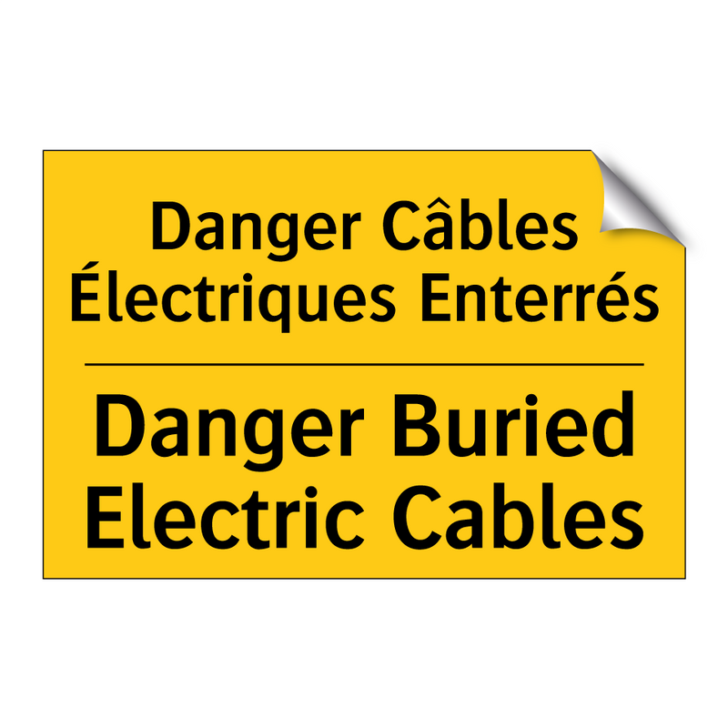 Danger Câbles Électriques Enterrés /.../ - Danger Buried Electric Cables