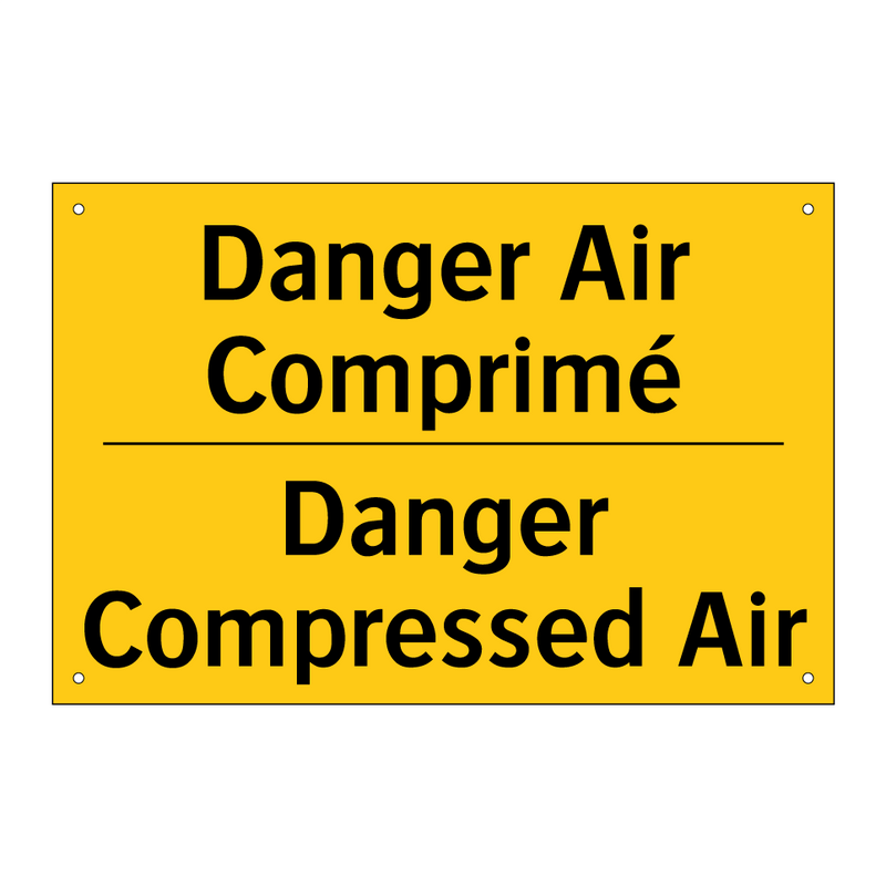 Danger Air Comprimé - Danger Compressed Air