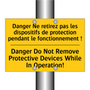 Danger Ne retirez pas les dispositifs  /.../ - Danger Do Not Remove Protective  /.../