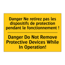Danger Ne retirez pas les dispositifs  /.../ - Danger Do Not Remove Protective  /.../