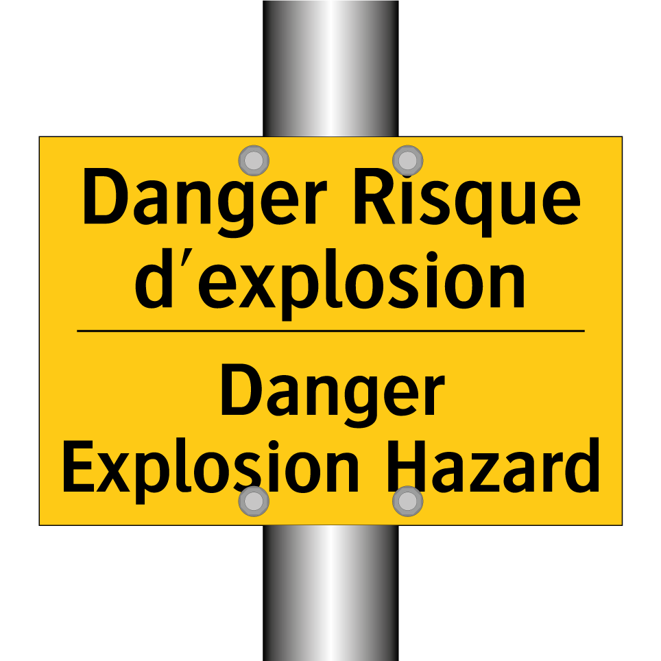 Danger Risque d'explosion - Danger Explosion Hazard