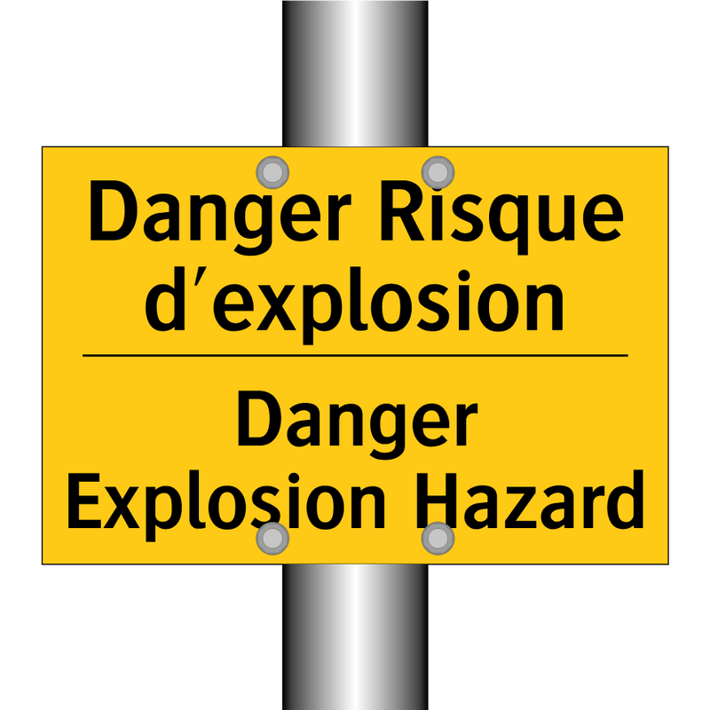 Danger Risque d'explosion - Danger Explosion Hazard