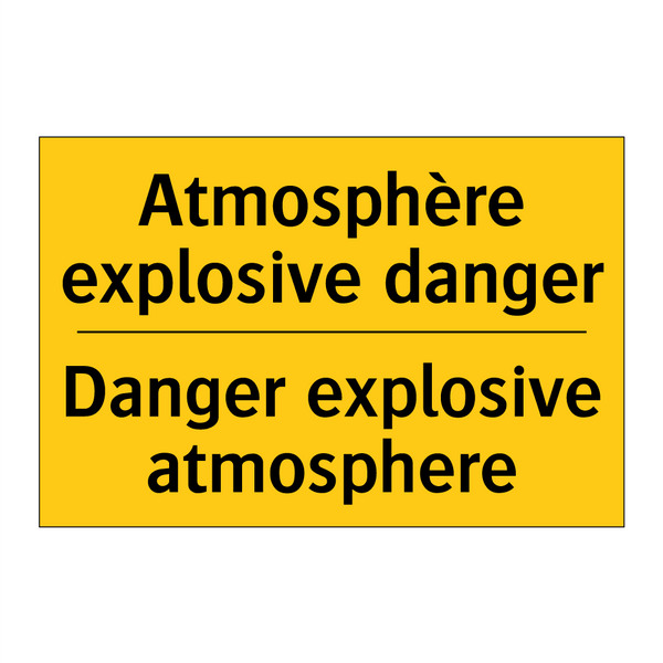 Atmosphère explosive danger - Danger explosive atmosphere