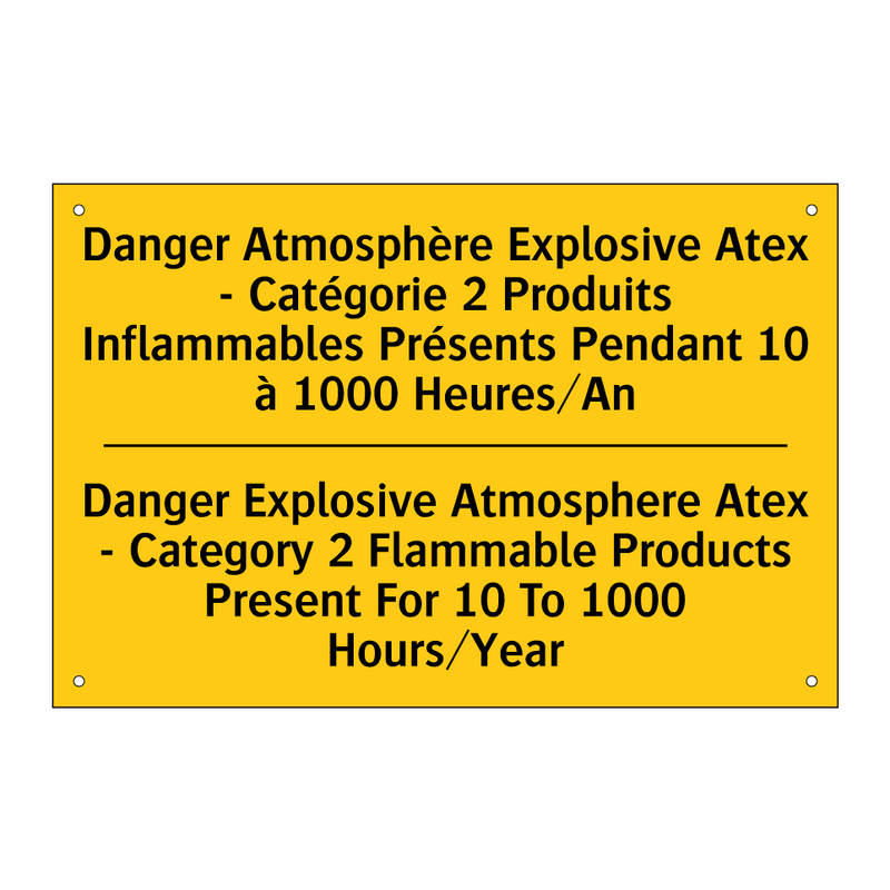 Danger Atmosphère Explosive Atex  /.../ - Danger Explosive Atmosphere Atex  /.../