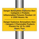 Danger Atmosphère Explosive Atex  /.../ - Danger Explosive Atmosphere Atex  /.../
