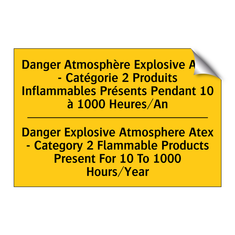 Danger Atmosphère Explosive Atex  /.../ - Danger Explosive Atmosphere Atex  /.../