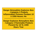 Danger Atmosphère Explosive Atex  /.../ - Danger Explosive Atmosphere Atex  /.../