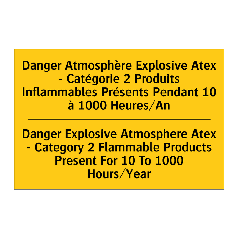 Danger Atmosphère Explosive Atex  /.../ - Danger Explosive Atmosphere Atex  /.../