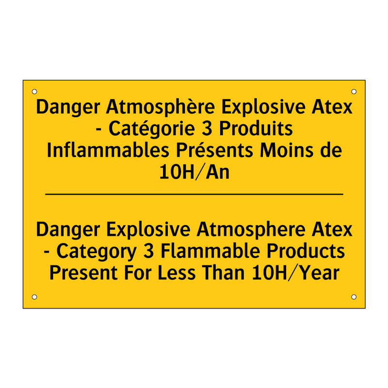 Danger Atmosphère Explosive Atex  /.../ - Danger Explosive Atmosphere Atex  /.../