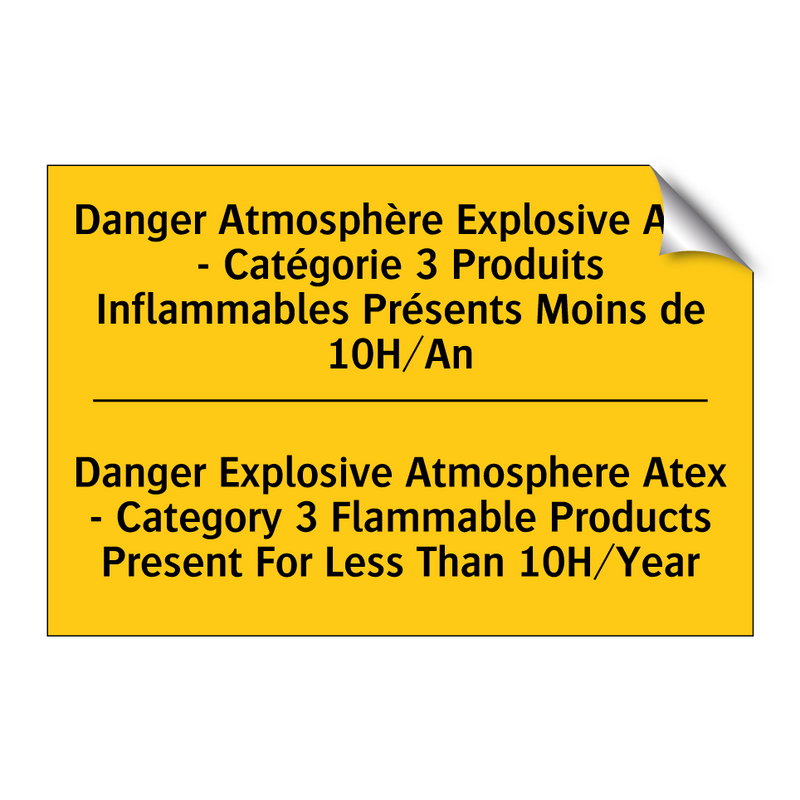 Danger Atmosphère Explosive Atex  /.../ - Danger Explosive Atmosphere Atex  /.../
