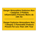 Danger Atmosphère Explosive Atex  /.../ - Danger Explosive Atmosphere Atex  /.../