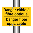 Danger câble à fibre optique - Danger fiber optic cable