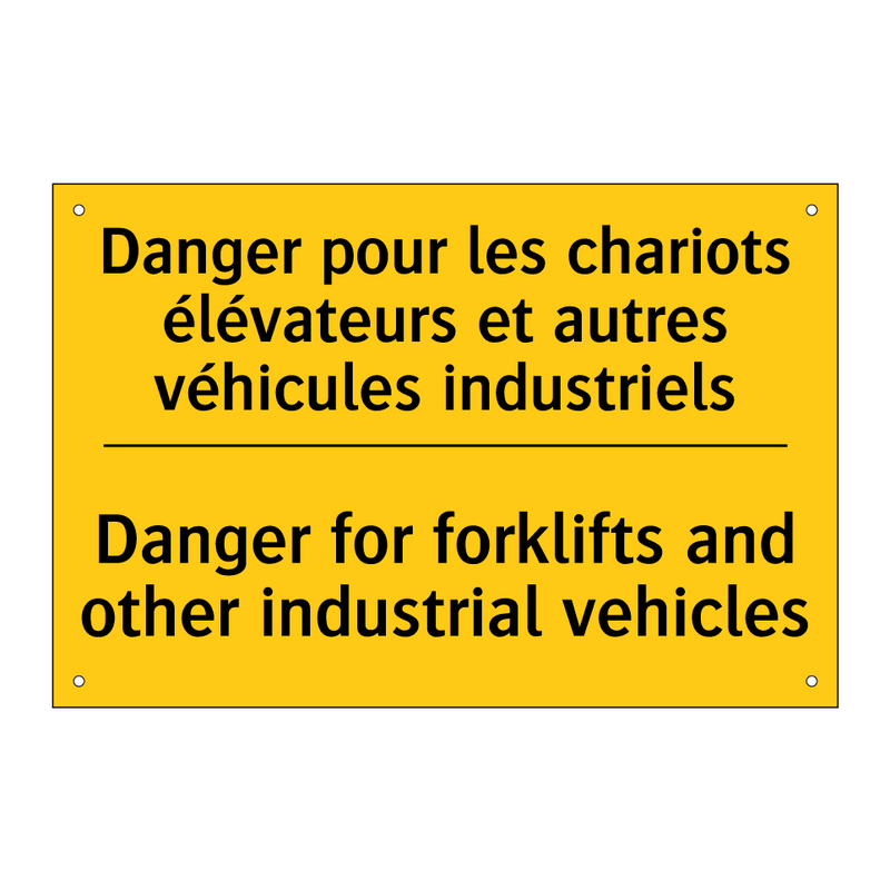 Danger pour les chariots élévateurs  /.../ - Danger for forklifts and other  /.../