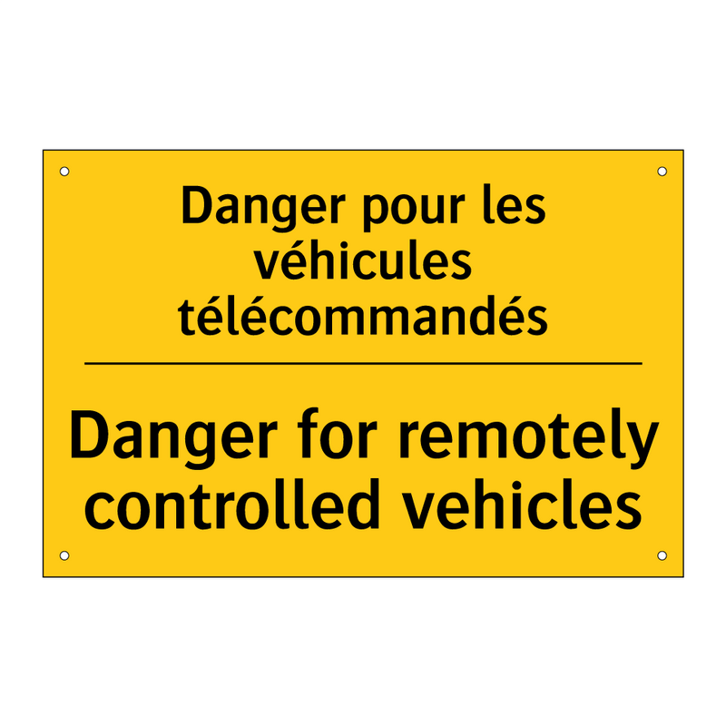 Danger pour les véhicules télécommandés /.../ - Danger for remotely controlled  /.../