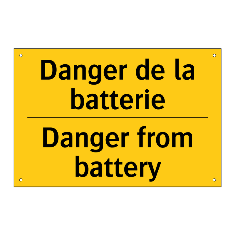 Danger de la batterie - Danger from battery