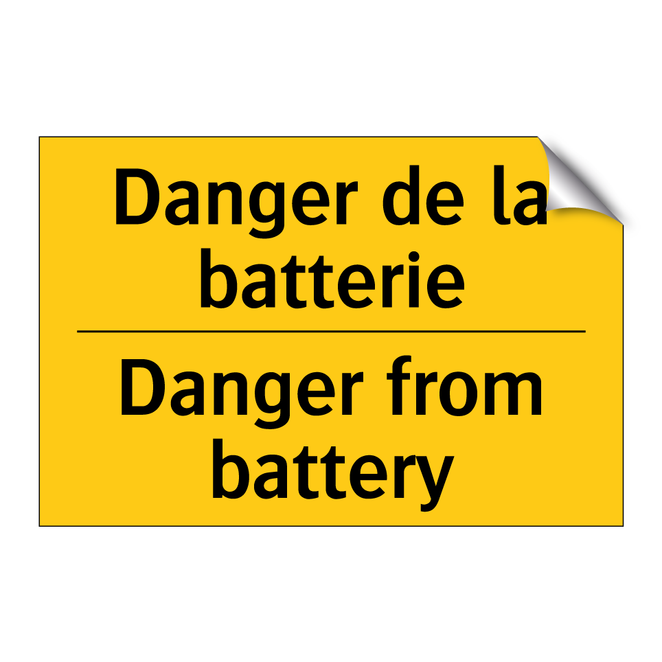 Danger de la batterie - Danger from battery