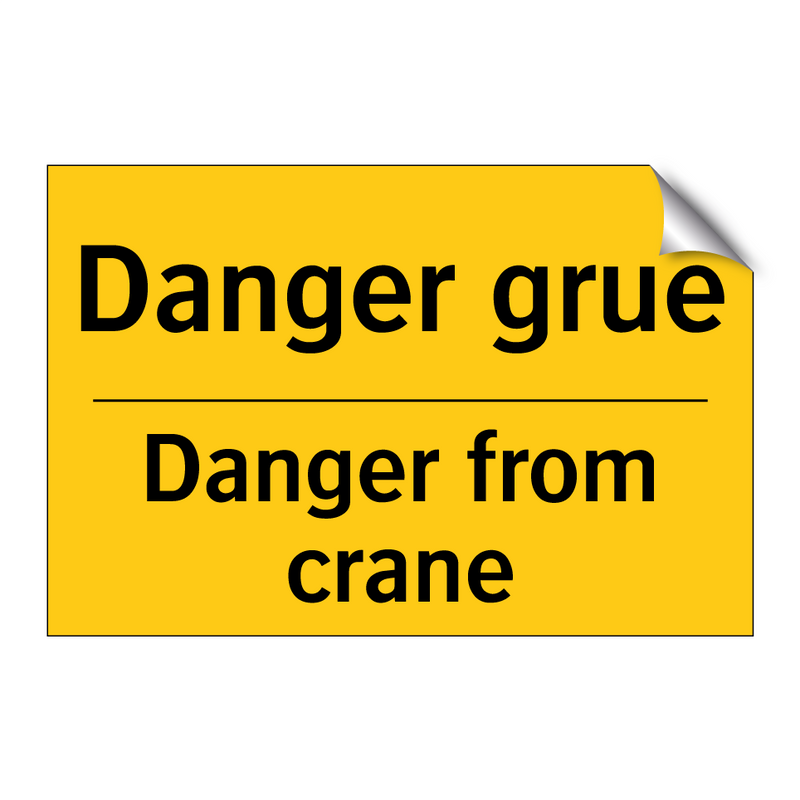 Danger grue - Danger from crane