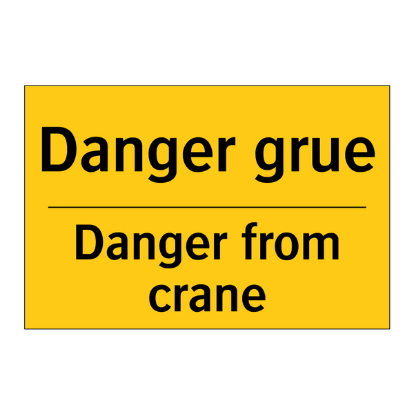 Danger grue - Danger from crane