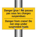 Danger grue ! Ne passez pas sous  /.../ - Danger from crane! Do not step  /.../