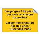 Danger grue ! Ne passez pas sous  /.../ - Danger from crane! Do not step  /.../