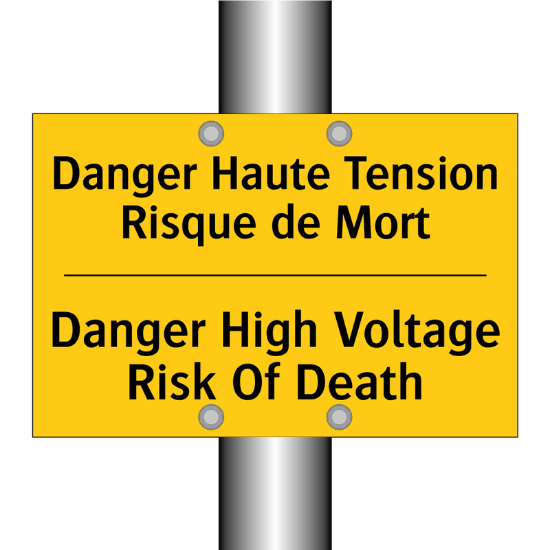 Danger Haute Tension Risque de  /.../ - Danger High Voltage Risk Of Death /.../