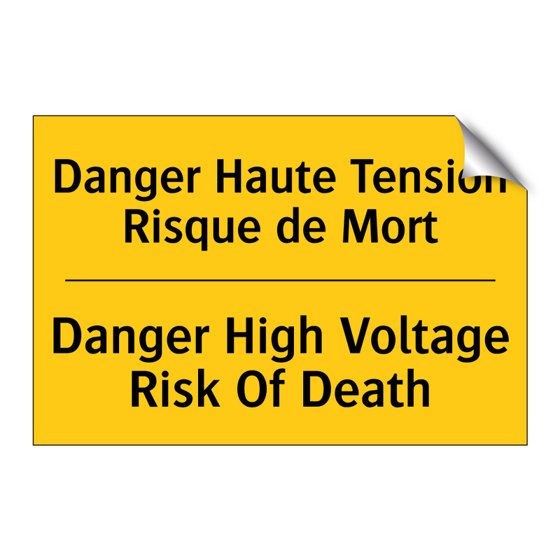 Danger Haute Tension Risque de  /.../ - Danger High Voltage Risk Of Death /.../