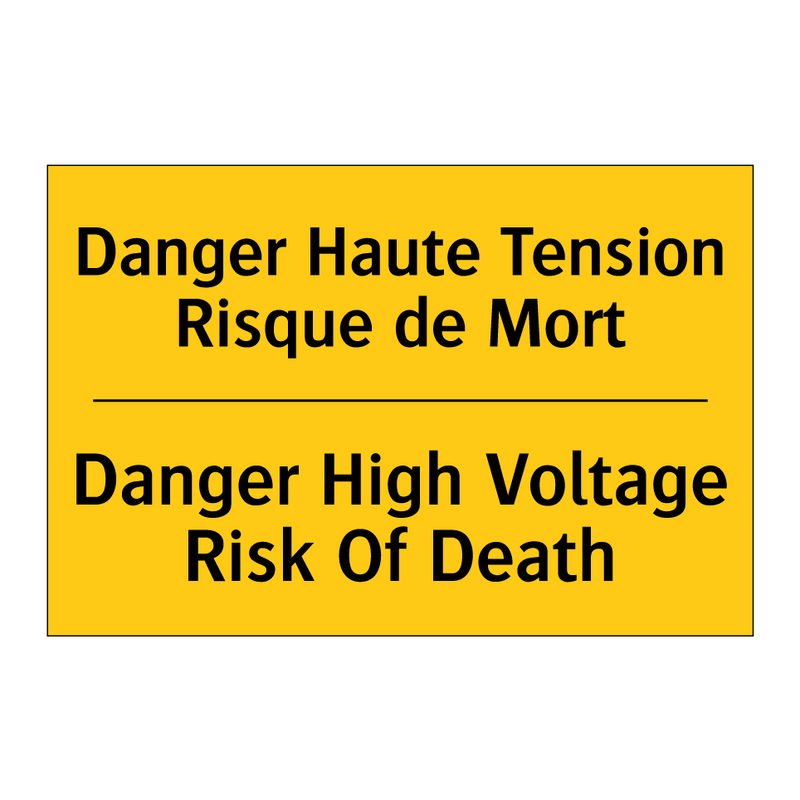 Danger Haute Tension Risque de  /.../ - Danger High Voltage Risk Of Death /.../