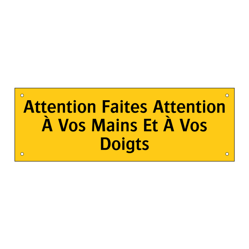 Attention Faites Attention À Vos Mains Et À Vos Doigts