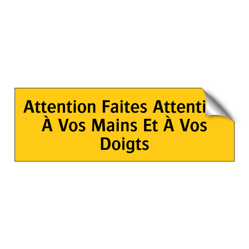 Attention Faites Attention À Vos Mains Et À Vos Doigts