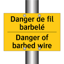 Danger de fil barbelé - Danger of barbed wire