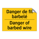 Danger de fil barbelé - Danger of barbed wire