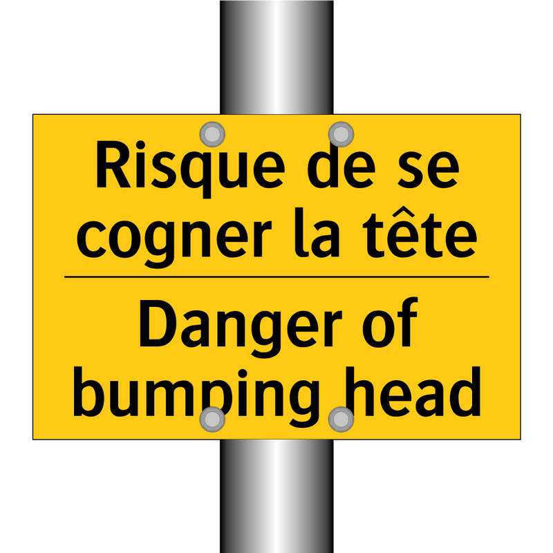 Risque de se cogner la tête - Danger of bumping head