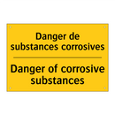Danger de substances corrosives /.../ - Danger of corrosive substances