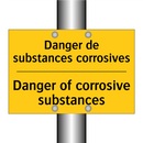 Danger de substances corrosives /.../ - Danger of corrosive substances