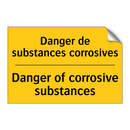 Danger de substances corrosives /.../ - Danger of corrosive substances