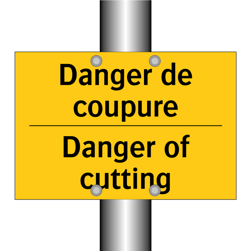 Danger de coupure - Danger of cutting
