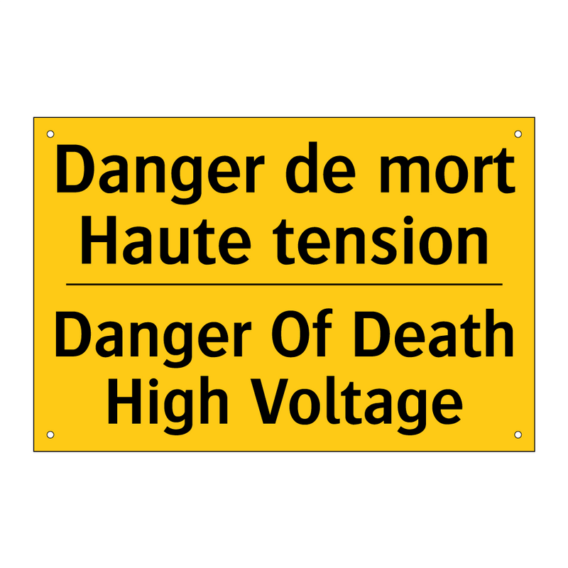 Danger de mort Haute tension - Danger Of Death High Voltage