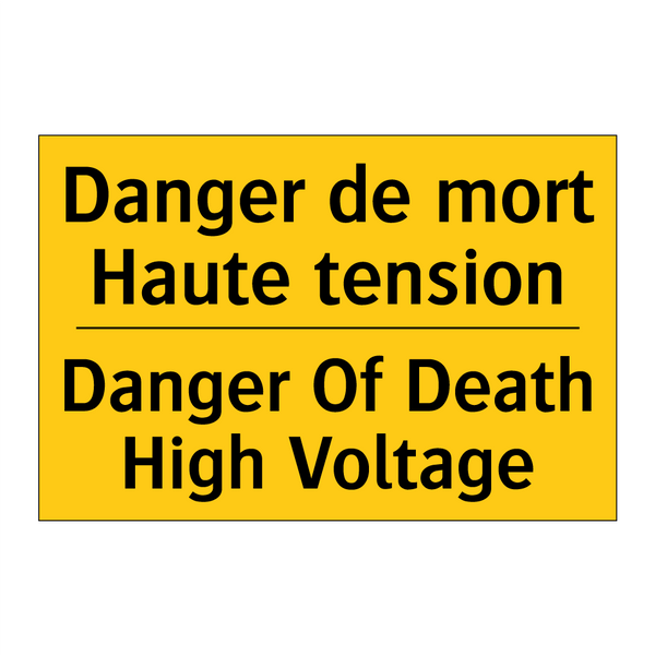 Danger de mort Haute tension - Danger Of Death High Voltage
