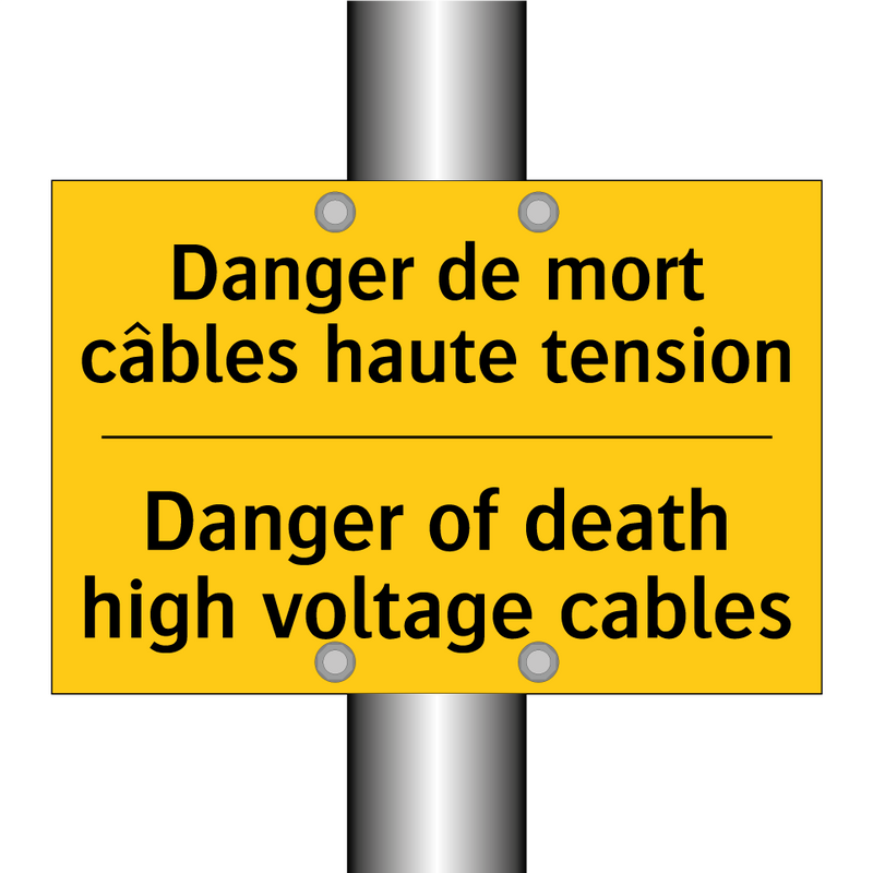 Danger de mort câbles haute tension /.../ - Danger of death high voltage cables /.../
