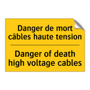 Danger de mort câbles haute tension /.../ - Danger of death high voltage cables /.../