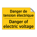 Danger de tension électrique - Danger of electric voltage