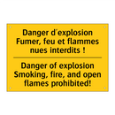 Danger d'explosion Fumer, feu  /.../ - Danger of explosion Smoking, fire,  /.../