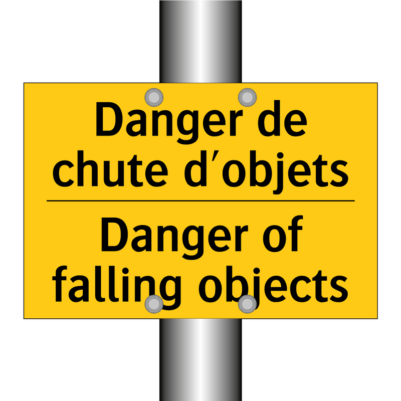Danger de chute d'objets - Danger of falling objects