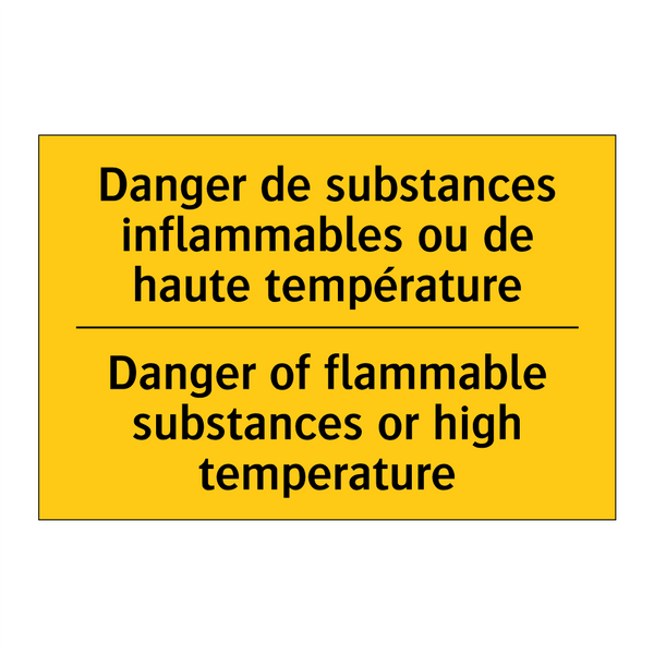 Danger de substances inflammables  /.../ - Danger of flammable substances  /.../