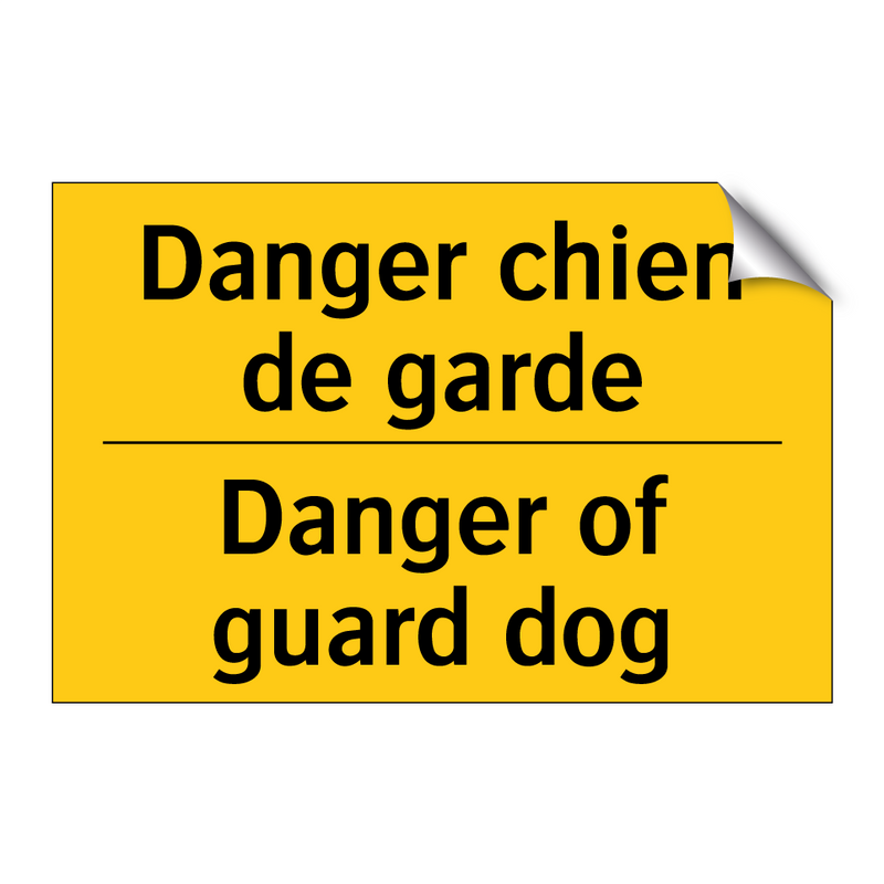 Danger chien de garde - Danger of guard dog