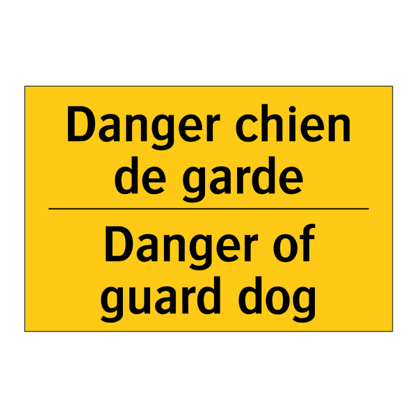 Danger chien de garde - Danger of guard dog